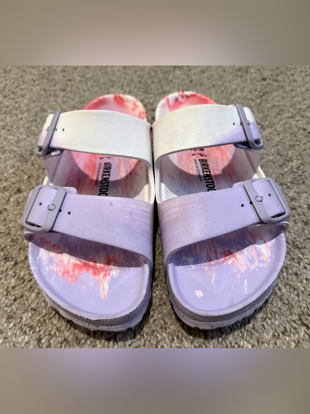 Birkenstock Lavender and Pink Sandals Size 8